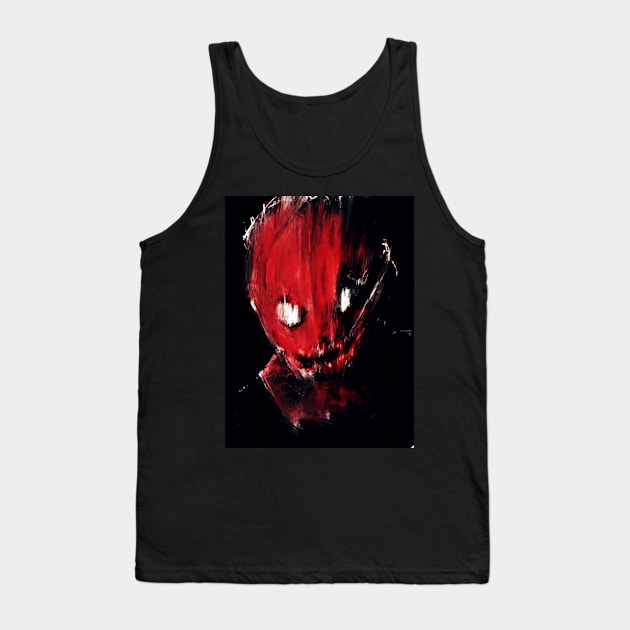 Red face Tank Top by Interium